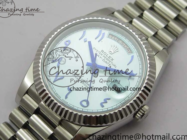 Bracelet Dial Fluted A2813 Markers Day SS Date 40mm Maker Bezel Best On SS Edition BP Arabic Blue 0727